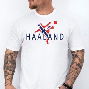 Erling Haaland, Norwegian Soccer Player World Cup themed T-Shirt | Adult & Kids